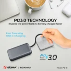 SIGMA PD-10 10,000 mAh 4 IN 1 Power Bank - Image 3