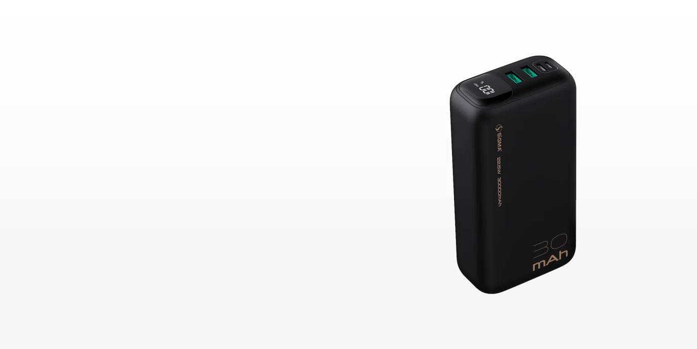 Power bank category banner – Sigma Shaheen 30000mAh